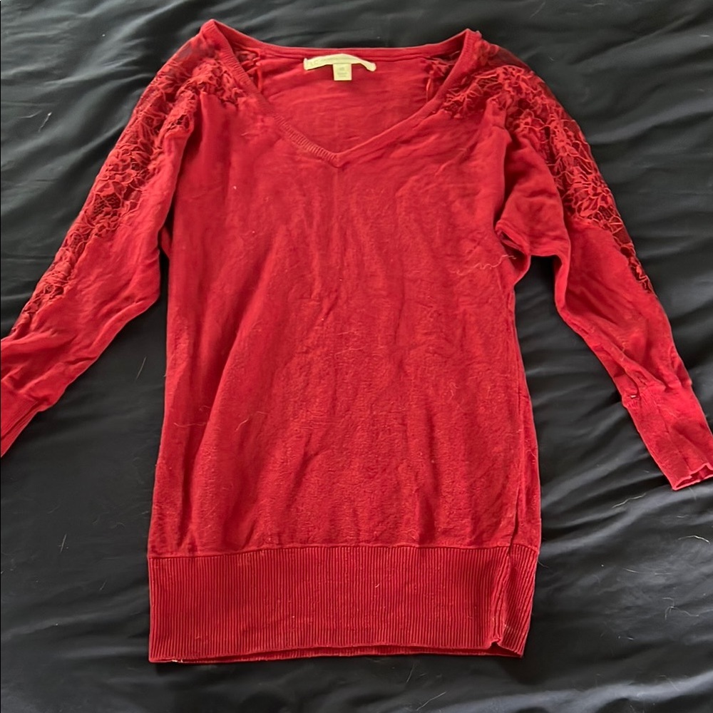 Lauren Conrad Lacey Burgundy Sweater
